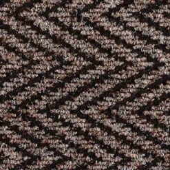 B&M Half Moon Indoor Chevron Doormat 40 X 70cm -B&M Online Store 319759 Half Moon Indoor Chevron Mat 40x70cm brown detail 2