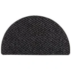 B&M Half Moon Indoor Chevron Doormat 40 X 70cm -B&M Online Store 319759 Half Moon Indoor Chevron Mat 40x70cm dark grey