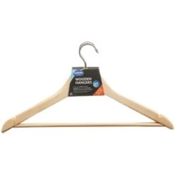 Addis Wooden Hangers 4pk -B&M Online Store 333091 addis wooden hangers 4pk