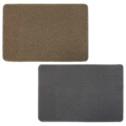 B&M Loop Washable Doormat 50 X 75cm - Grey -B&M Online Store 370206 loop washable doormat 50x75cm natural 1
