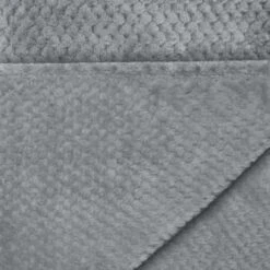 Waffle Faux Fur Throw - Grey -B&M Online Store 372931 heritage collection waffle faux fur throw 130x160cm 2