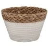 B&M Mini Cotton Wicker Basket - Cream