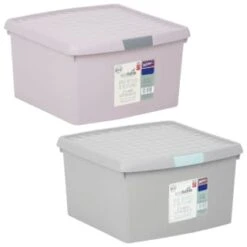 B&M Waffle Clip Box 25.5L - Blush -B&M Online Store 375471 375472 25 5l waffle clip box group 1