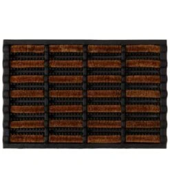 B&M Rubber Coir & Wire Scraper Doormat 40 X 60cm