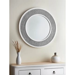 B&M Grey Rope Mirror - Grey 1 B&M Grey Rope Mirror - Grey