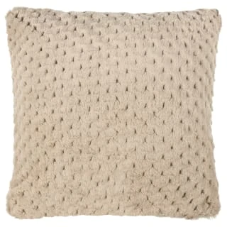B&M Waffle Faux Fur Cushion - Natural 1 B&M Waffle Faux Fur Cushion - Natural