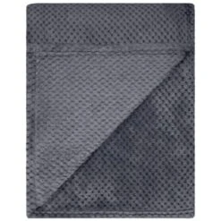 B&M Waffle Throw - Dark Slate -B&M Online Store 383152 supersoft waffle throw dark slate 3
