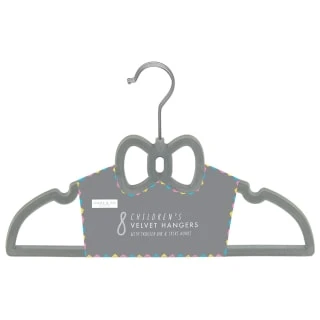 B&M Children's Non-Slip Hangers 8pk - Grey 1 B&M Children's Non-Slip Hangers 8pk - Grey