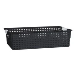 B&M Set Of Three Storage Baskets - Black -B&M Online Store 384207 3pk storage boxes black 4