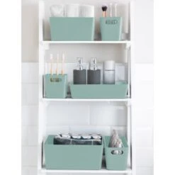 Soho Storage Tub 10 X 30 X 10cm - Sage -B&M Online Store 384326 384406 384419 soho box sage group1 2