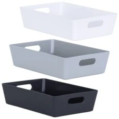 Soho Storage Tray 6 X 25.5 X 17cm - White -B&M Online Store 384407 soho size d box 6x25 5x17cm group