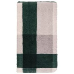B&M Highland Green Check Sherpa Doublesided Throw -B&M Online Store 388770 highland green check sherpa throw 2