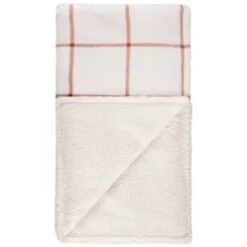 B&M Winston Check Sherpa Throw - White 6 B&M Winston Check Sherpa Throw - White -B&M Online Store 388854 winston check throw with sherpa 3