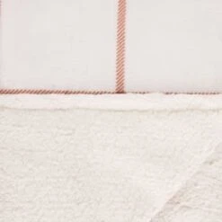 B&M Winston Check Sherpa Throw - White 7 B&M Winston Check Sherpa Throw - White -B&M Online Store 388854 winston check throw with sherpa 4