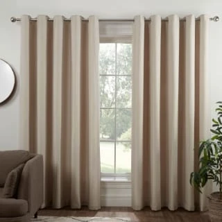B&M Colorado Hopsack Fully Lined Cream Eyelet Curtains 66 X 72" 1 B&M Colorado Hopsack Fully Lined Cream Eyelet Curtains 66 X 72"
