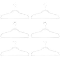 B&M Adult Clear Plastic Hanger 6pk -B&M Online Store 392151 6pk clear plastic hangers 2
