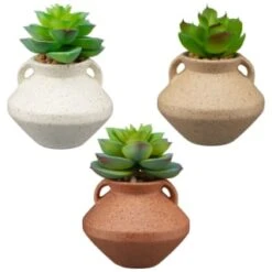 B&M Small Succulent Vase - Orange -B&M Online Store 394662 small vase succulent group