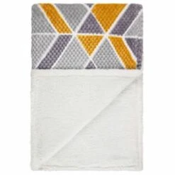 B&M Simply Geo Waffle Throw - Ochre -B&M Online Store 394916 simply geo waffle throw ochre 3