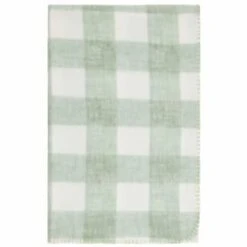 Simply Sage & Gingham Polar Fleece Throw 2pk -B&M Online Store 395026 simply super soft throws 2pk sage gingham 2