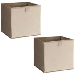Lokken Velvet Storage Cubes 2pk - Mushroom -B&M Online Store 395837 2pk velvet lokken storage cubes mushroom 3