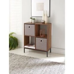 Lokken Linen Storage Cubes 2pk - Grey -B&M Online Store 395851 2pk linen lokken storage cubes grey