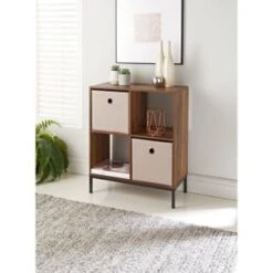 Lokken Linen Storage Cubes 2pk - Natural -B&M Online Store 395852 2pk linen lokken storage cubes natural