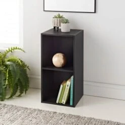 Lokken 2 Cube Shelving Unit - Black