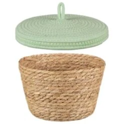B&M Online Store -B&M Online Store 395975 kendall basket with lid green
