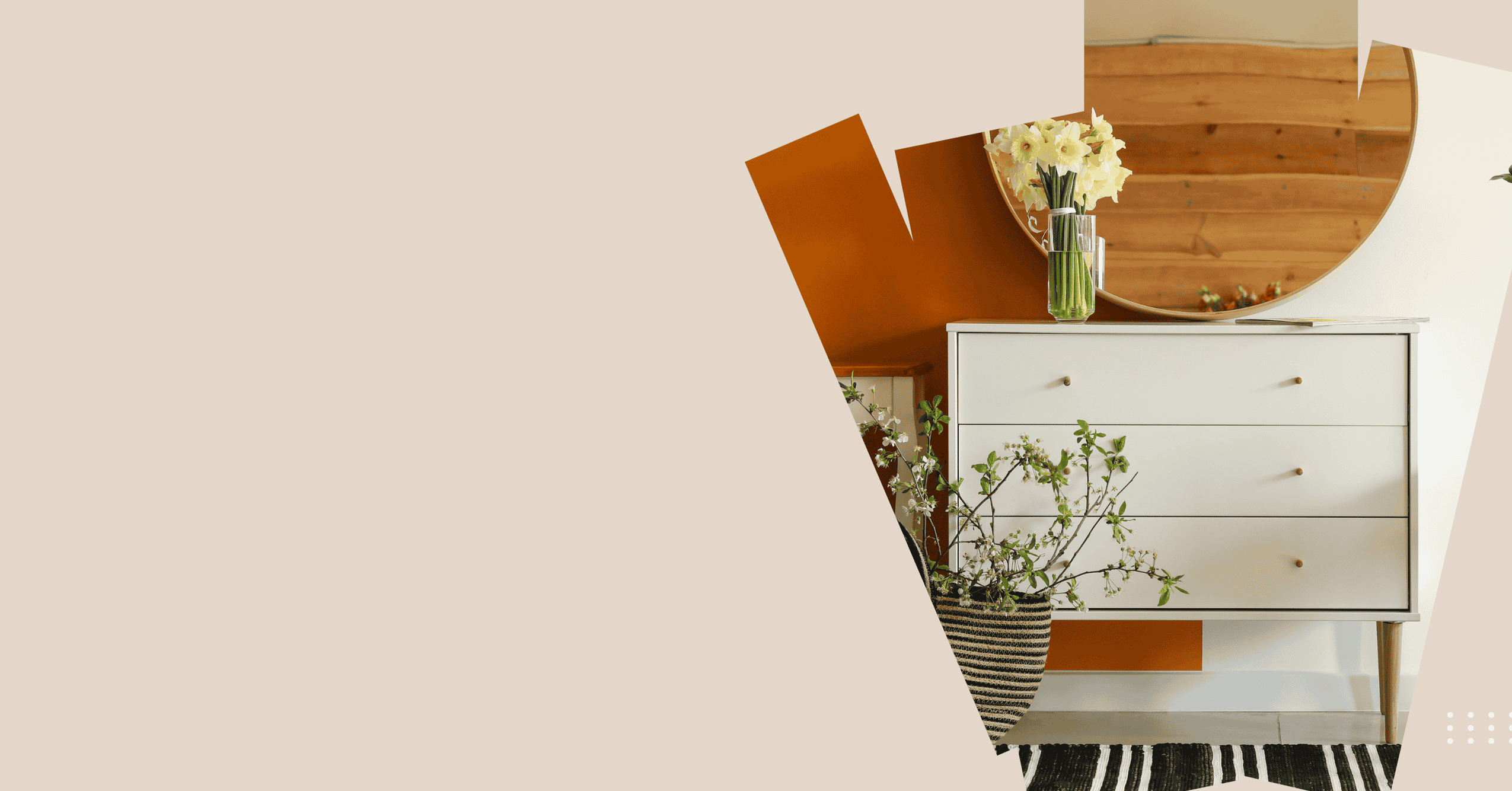 B&M Online Store -B&M Online Store Blue And Orange Modern Furniture Facebook Ad